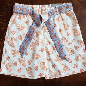 Soft Surroundings - Orange leaves and blue Embroider Belt - Size M (10/12) - NWT